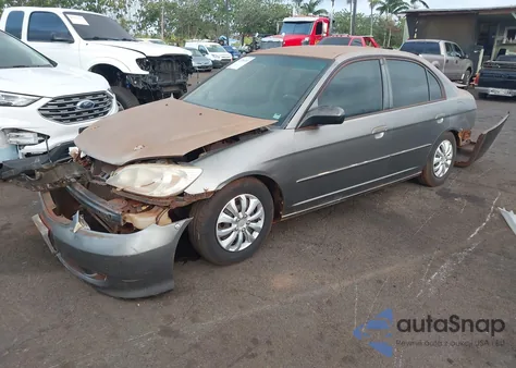 2004 Honda Civic Lx z USA, uszkodzony, nr VIN 2HGES16554H594239